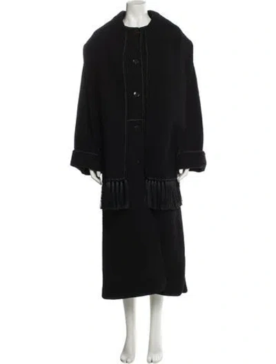 Pre-owned Totême Wool Coat In Black