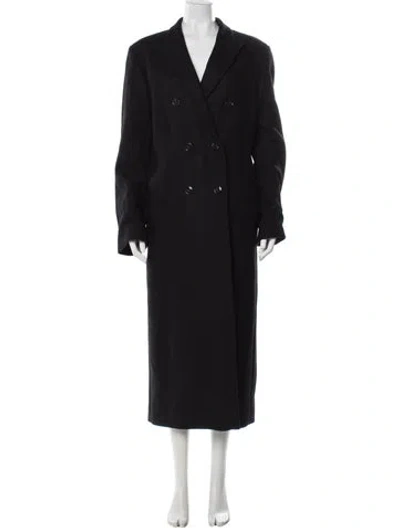 Pre-owned Totême Wool Coat In Black