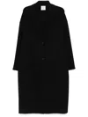 Totême Toteme Double Face Wool Cocoon Coat In Black