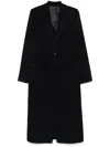 Totême Single-breasted Long Coat In Black