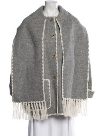 Pre-owned Totême Wool Coat In Gray