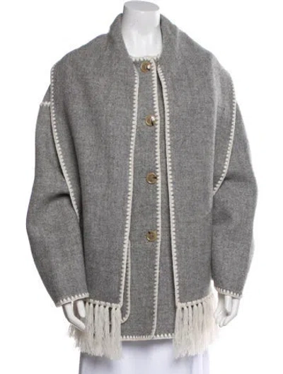 Pre-owned Totême Wool Coat In Gray