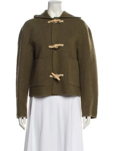 Pre-owned Totême Wool Coat In Green