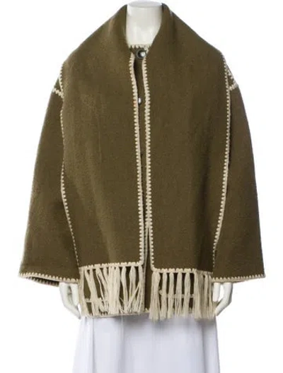 Pre-owned Totême Wool Coat In Green