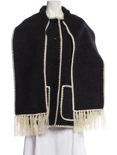 Pre-owned Totême Wool Colorblock Pattern Jacket W/ Tags In Gray