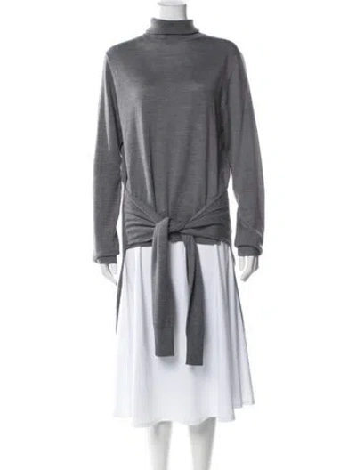 Pre-owned Totême Wool Cowl Neck Sweater In Blue