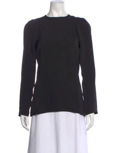 Pre-owned Totême Wool Crew Neck Blouse In Black