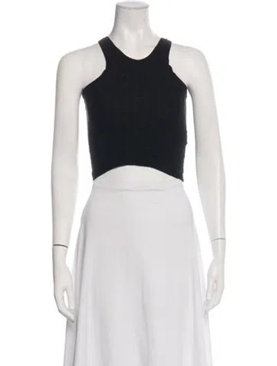 Pre-owned Totême Wool Crew Neck Crop Top In White
