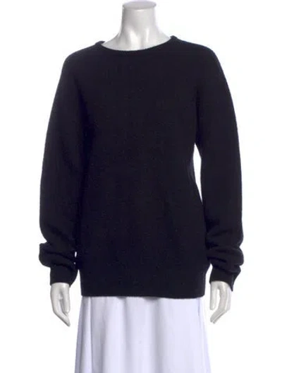 Pre-owned Totême Wool Crew Neck Sweater In Black