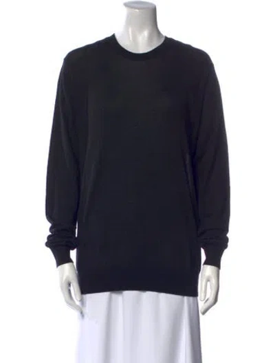 Pre-owned Totême Wool Crew Neck Sweater In Black