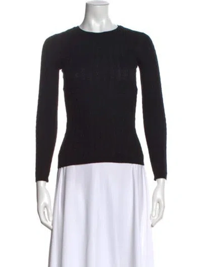 Pre-owned Totême Wool Crew Neck Sweater In Black