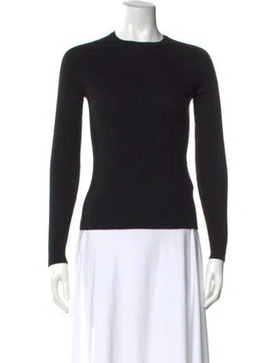 Pre-owned Totême Wool Crew Neck Sweater In Black