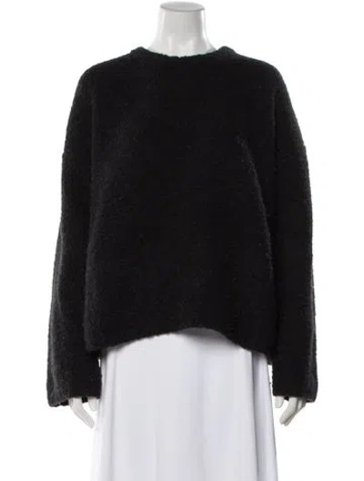 Pre-owned Totême Wool Crew Neck Sweater In Black