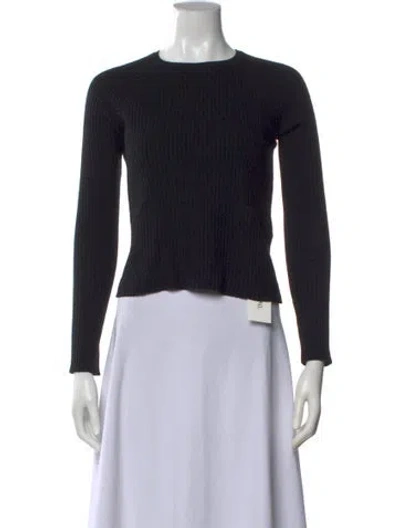 Pre-owned Totême Wool Crew Neck Sweater In Black