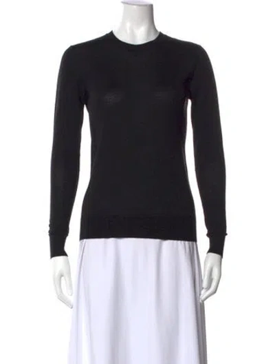 Pre-owned Totême Wool Crew Neck Sweater In Black