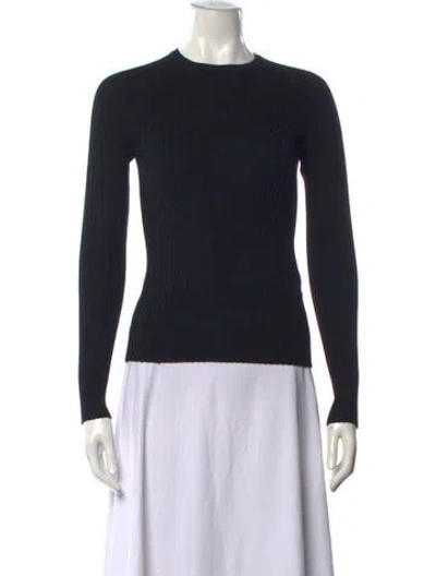 Pre-owned Totême Wool Crew Neck Sweater In Black