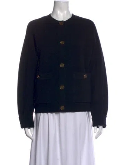 Pre-owned Totême Wool Crew Neck Sweater In Black