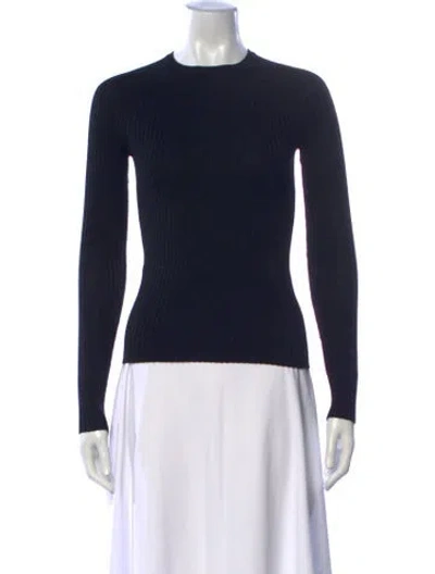 Pre-owned Totême Wool Crew Neck Sweater In Black