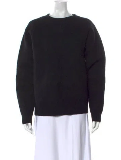 Pre-owned Totême Wool Crew Neck Sweater In Black