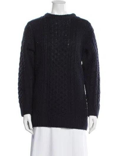 Pre-owned Totême Wool Crew Neck Sweater In Blue