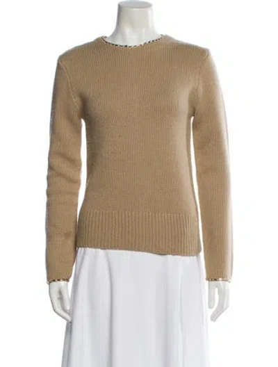 Pre-owned Totême Wool Crew Neck Sweater In Brown