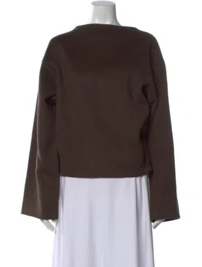Pre-owned Totême Wool Crew Neck Sweater In Brown