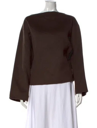 Pre-owned Totême Wool Crew Neck Sweater In Brown