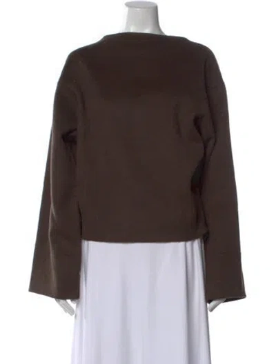 Pre-owned Totême Wool Crew Neck Sweater In Brown