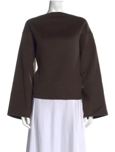 Pre-owned Totême Wool Crew Neck Sweater In Brown
