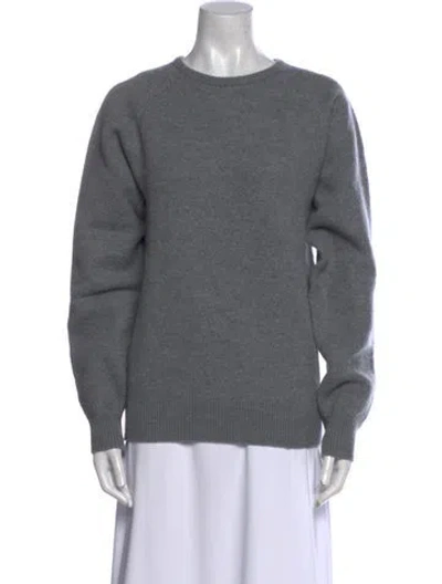 Pre-owned Totême Wool Crew Neck Sweater In Gray
