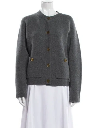 Pre-owned Totême Wool Crew Neck Sweater In Gray