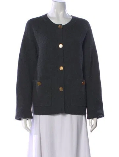Pre-owned Totême Wool Crew Neck Sweater In Gray