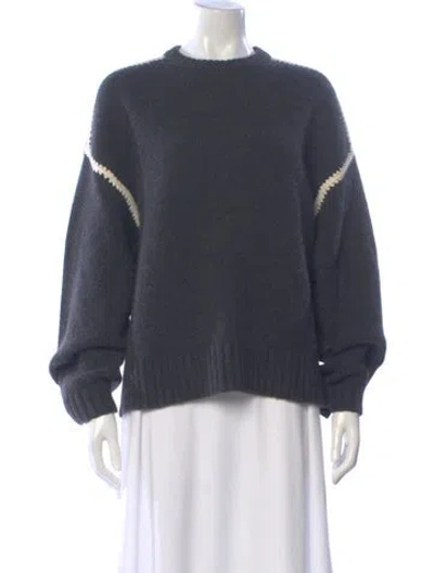 Pre-owned Totême Wool Crew Neck Sweater In Gray