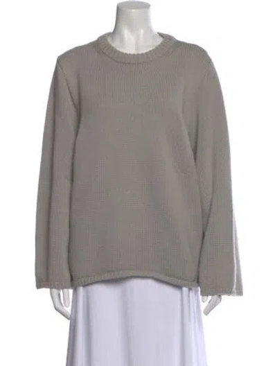 Pre-owned Totême Wool Crew Neck Sweater In Gray