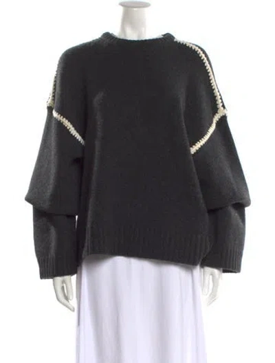Pre-owned Totême Wool Crew Neck Sweater In Gray