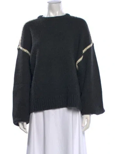 Pre-owned Totême Wool Crew Neck Sweater In Grey
