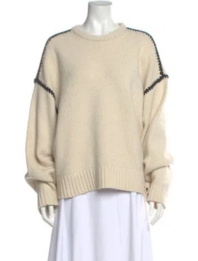 Pre-owned Totême Wool Crew Neck Sweater In Neutral