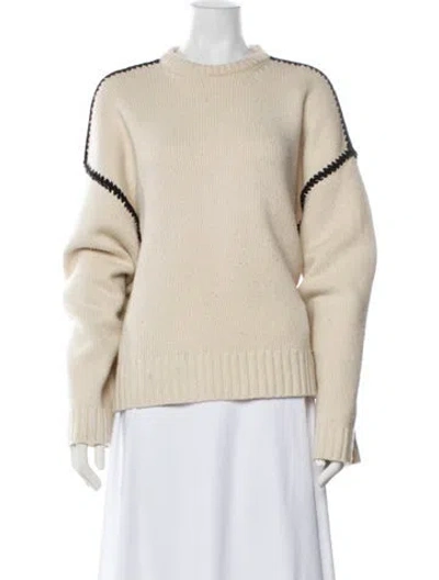 Pre-owned Totême Wool Crew Neck Sweater In Neutral