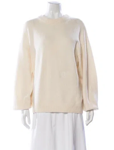 Pre-owned Totême Wool Crew Neck Sweater In Neutral
