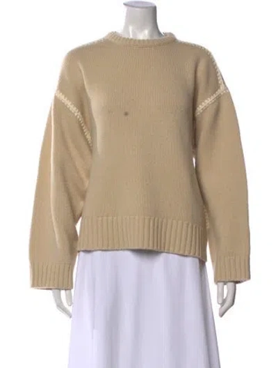 Pre-owned Totême Wool Crew Neck Sweater In Neutral