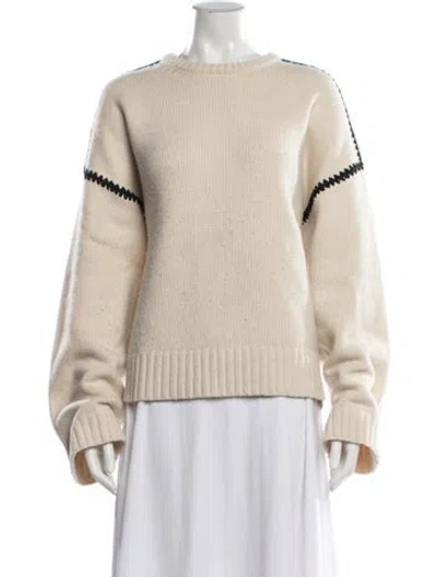 Pre-owned Totême Wool Crew Neck Sweater In Neutrals