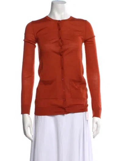 Pre-owned Totême Wool Crew Neck Sweater In Orange