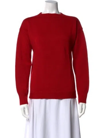 Pre-owned Totême Wool Crew Neck Sweater In Red