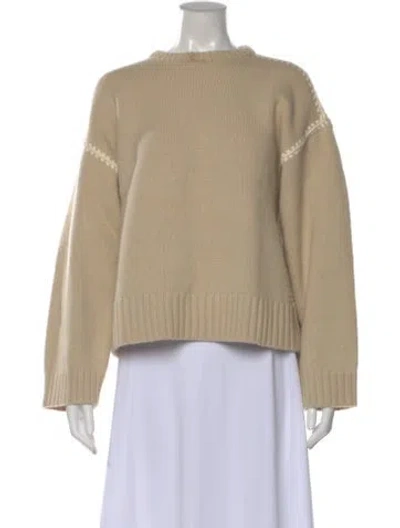Pre-owned Totême Wool Crew Neck Sweater W/ Tags In Neutral