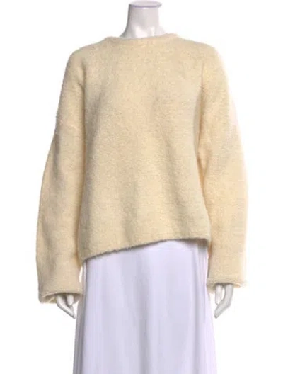 Pre-owned Totême Wool Crew Neck Sweater In White