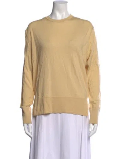 Pre-owned Totême Wool Crew Neck Sweater In Yellow