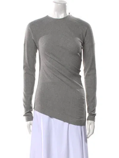 Pre-owned Totême Wool Crew Neck Sweatshirt In Gray