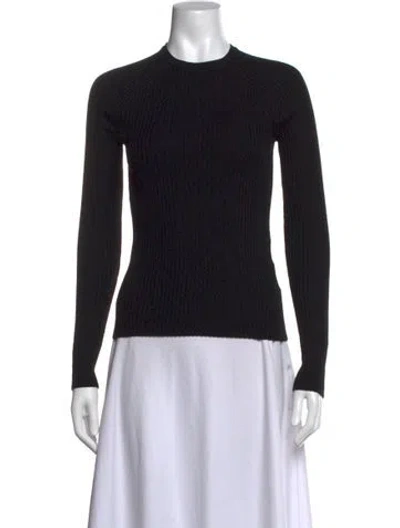 Pre-owned Totême Wool Crew Neck Top In Black