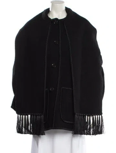 Pre-owned Totême Wool Faux Fur Coat In Black