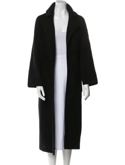 Pre-owned Totême Wool Faux Fur Coat In Black